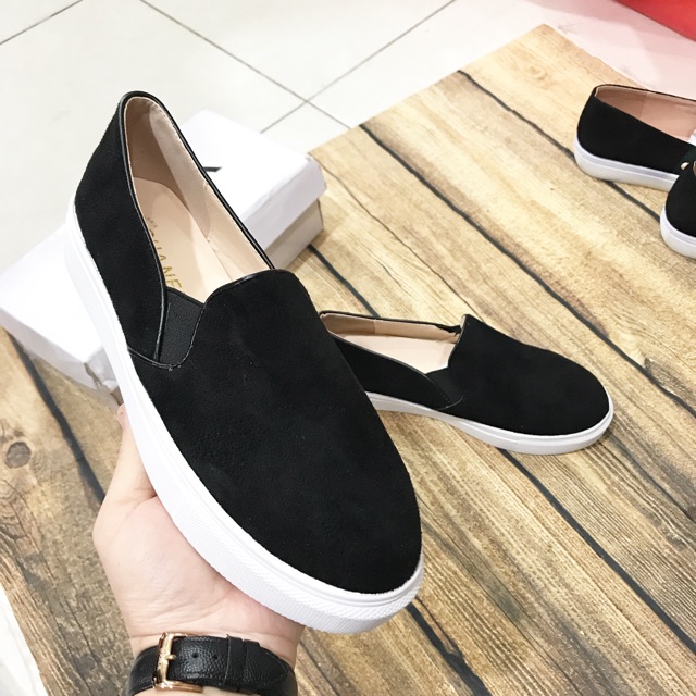 Slip on da lộn đế 2cm