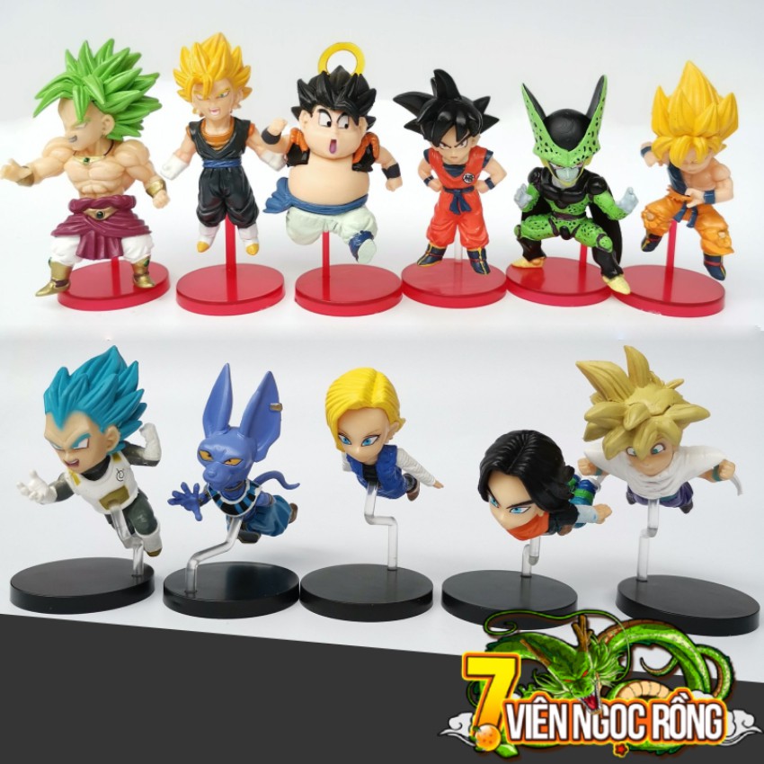 Mô hình nhân vật Dragon Ball 7 Viên Ngọc Rồng Songoku chibi - [ Kiểu 3 Bộ 50 nhân vật ] - Phần 1