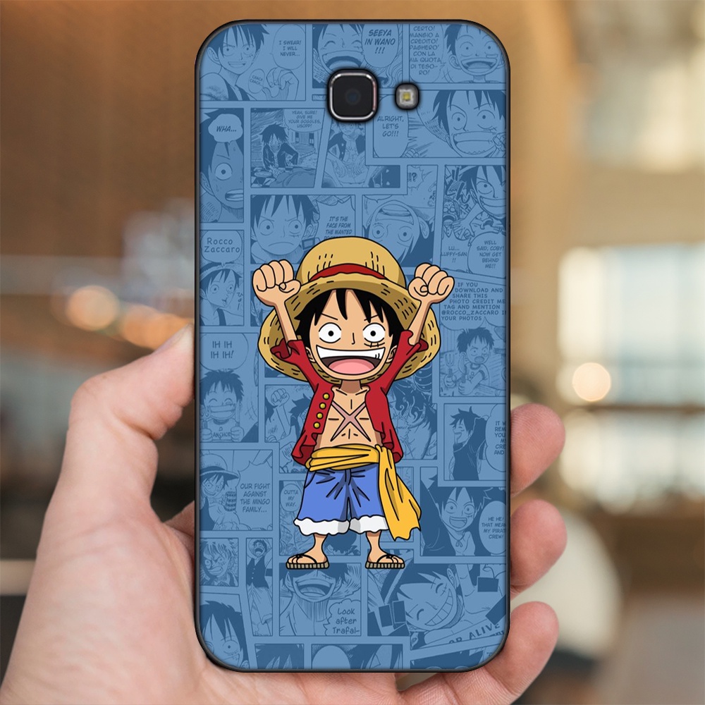 Ốp lưng Samsung J5 Prime, J7 Prime viền đen in hình Luffy One Piece