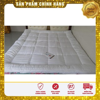 Tấm Topper làm mềm nệm dày 9cm màu trắng sọc 3 phân