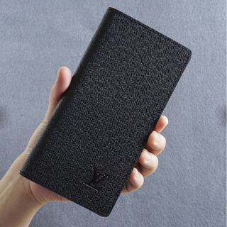 Ví Dài Gập Cầm Tay Nam Nữ LV Đen Sần Da Đẹp Koowy Store