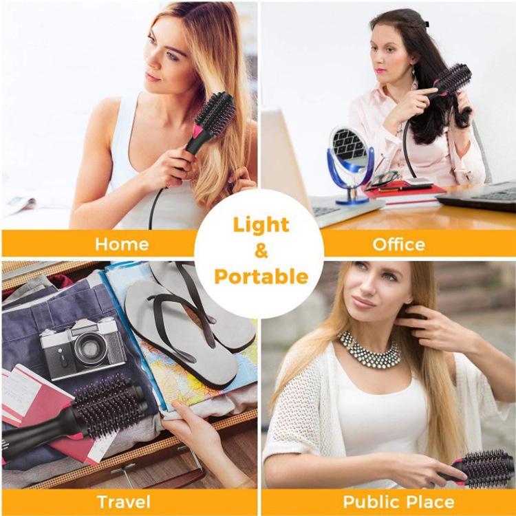 Lược Điện Chải Tóc Thẳng / Xoăn / Sấy Tóc 1000W Chất Lượng Cao