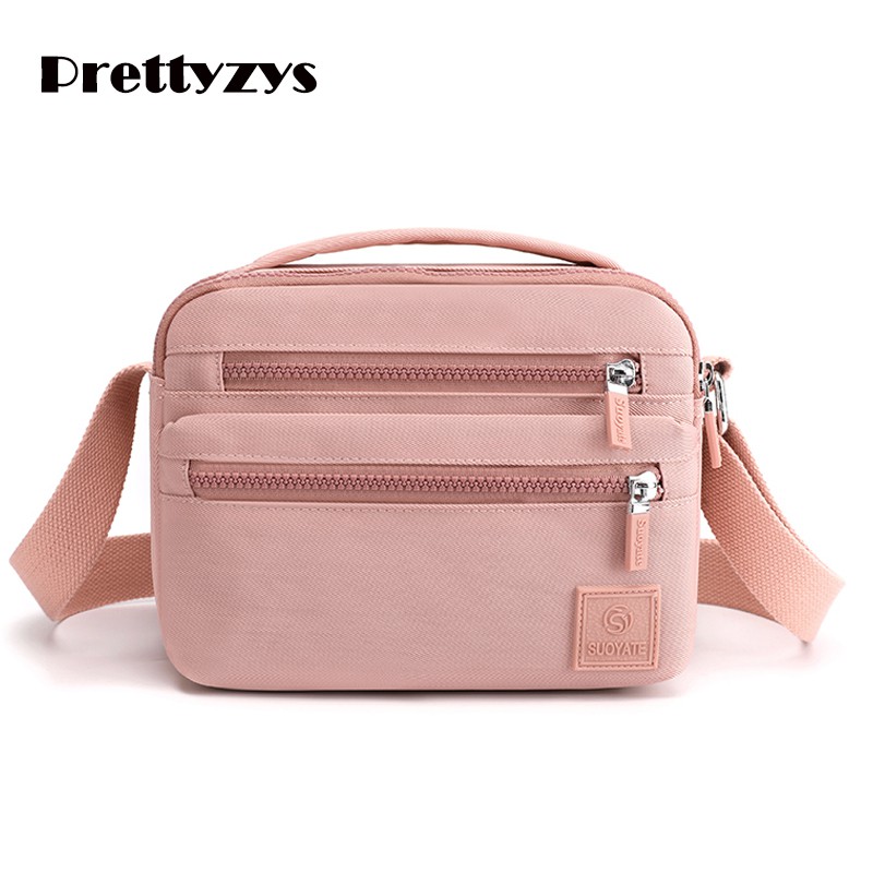 Túi đeo chéo Prettyzys phong cách Hàn Quốc 2021 hợp thời trang cho nữ