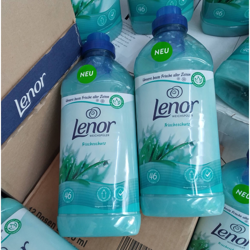 Lenor- Nước xả vải đậm đặc cao cấp thơm lâu chai 1.15L hương hoa thiên nhiên tươi mát, giúp áo quần mềm mại, giữ màu