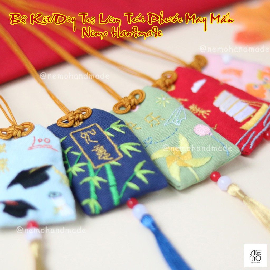 Bộ Kit/ Diy Tự Làm Túi Ước Nguyện Omamori Nemo Handmade - BKOMPT