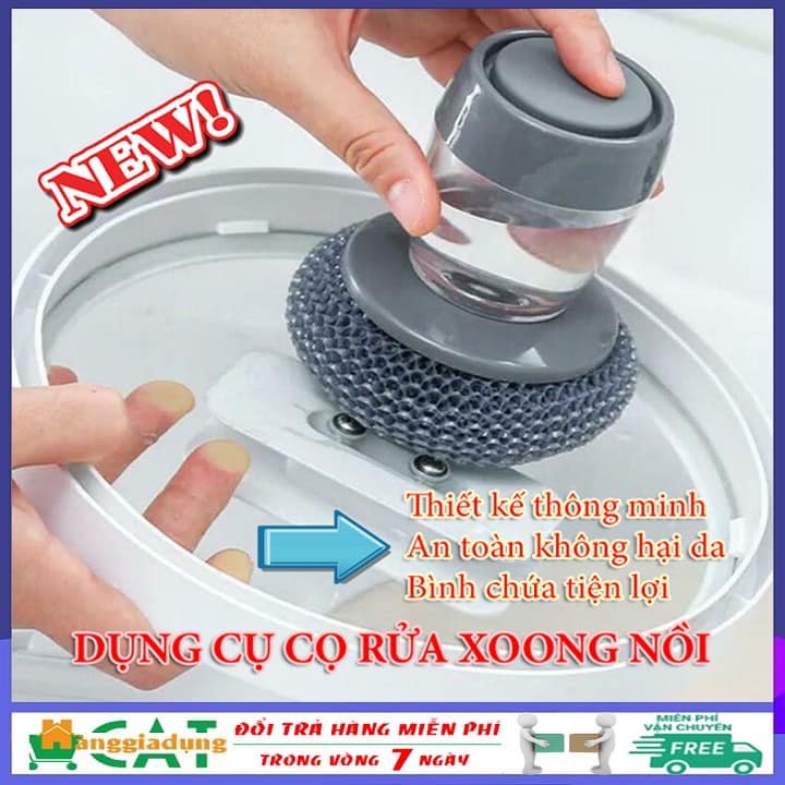 Dụng Cụ cọ xoong có tay cầm thông minh