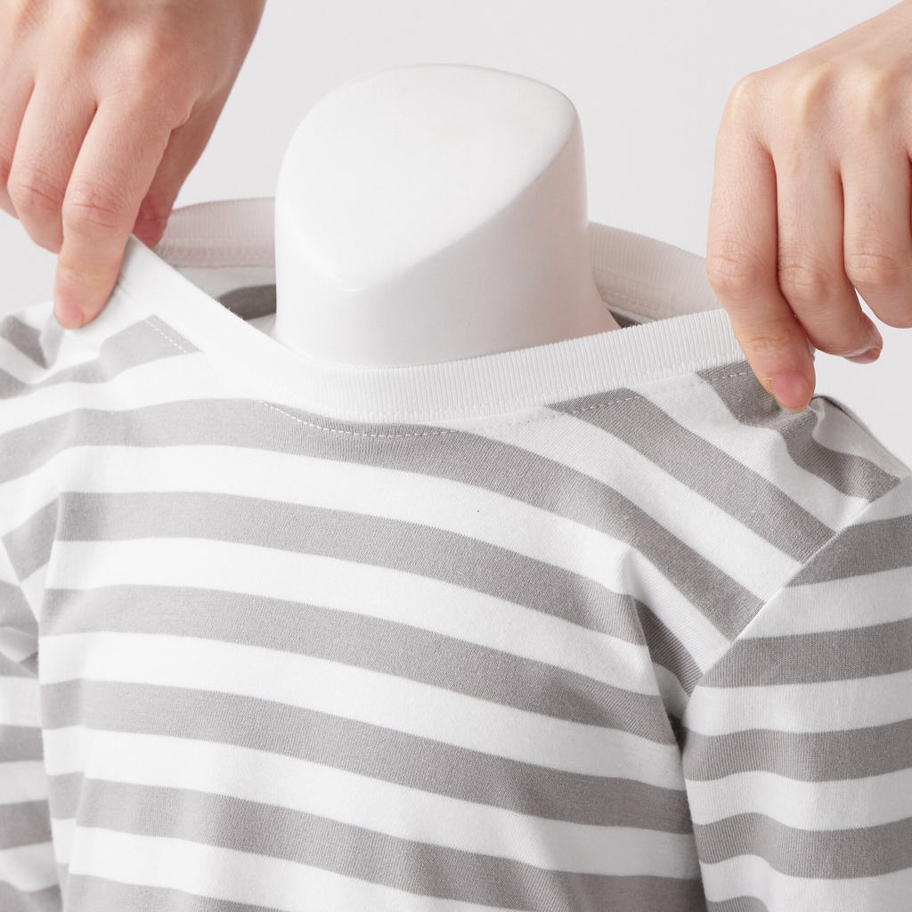 Muji Áo Thun Sọc Cotton - Em Bé