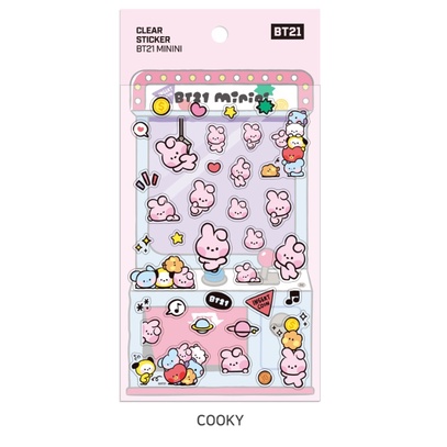 MONOPOLY LINE FRIENDS BT21 MININI CLEAR STICKER HÌNH DÁN BT21 MININI
