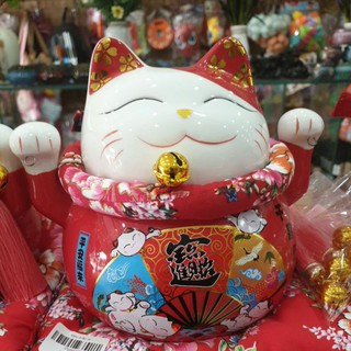 Mèo Thần Tài, Mèo May Mắn Maneki Neko cao 18 Cm