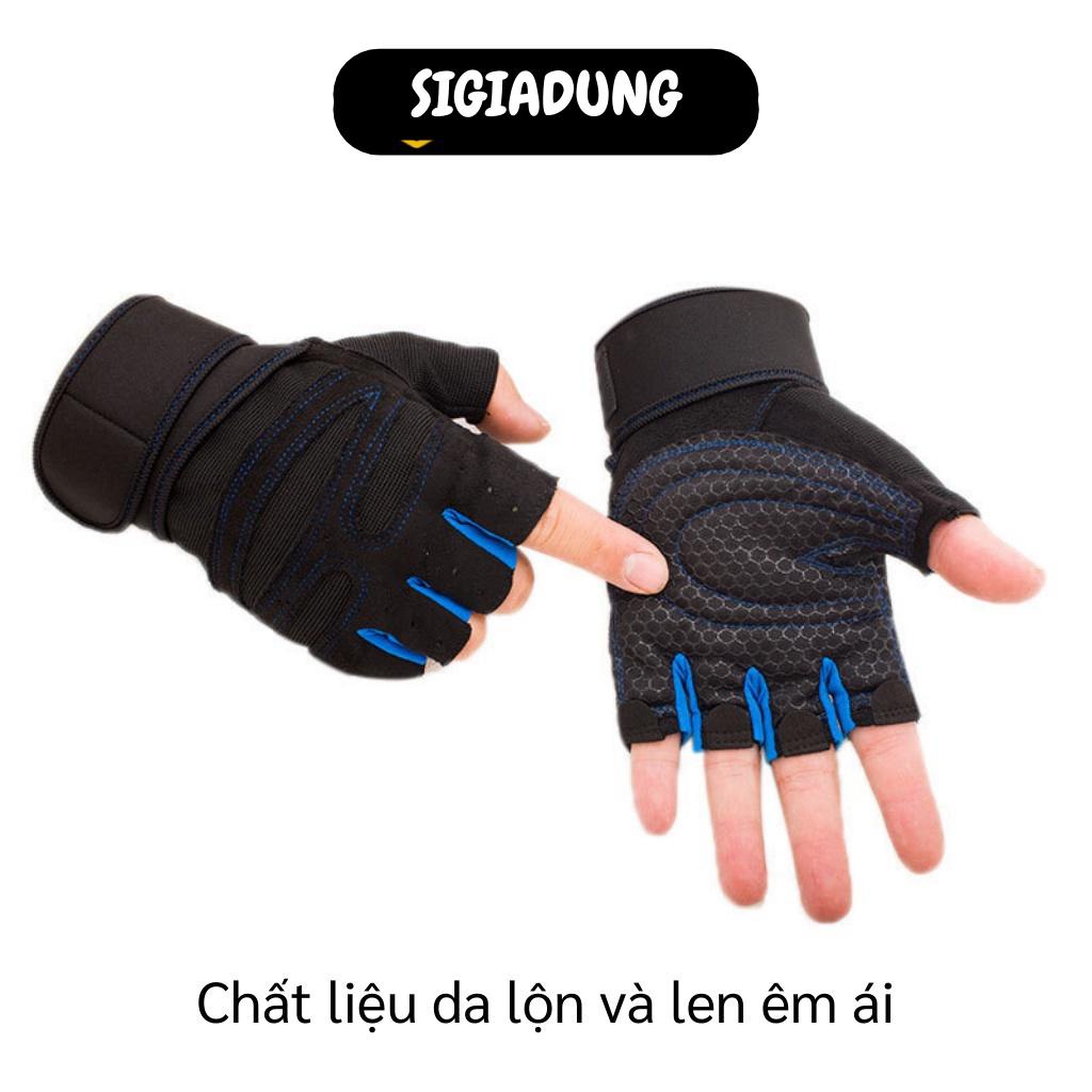 [SGD] Găng Tay Tập Gym Nam - Bao Tay Thể Thao Nửa Ngón Hỗ Trợ Nâng Tạ Chống Trượt 7877