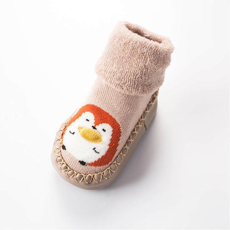 Vớ Cotton Dày Mềm Mại Giữ Ấm Chống Trượt Cho Bé Tập Đi
