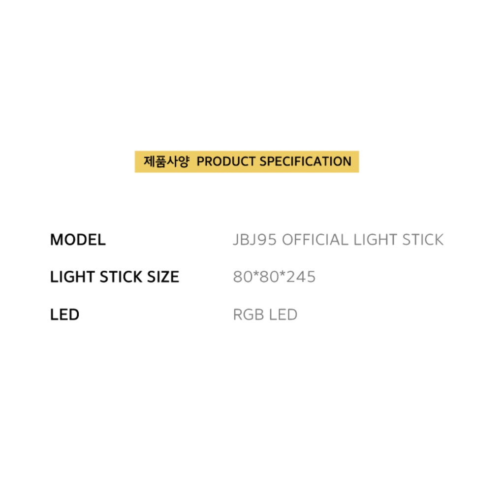 [ORDER - CHÍNH HÃNG] JBJ95 OFFICIAL LIGHT STICK - ĐÈN CỔ VŨ NHÓM JBJ95