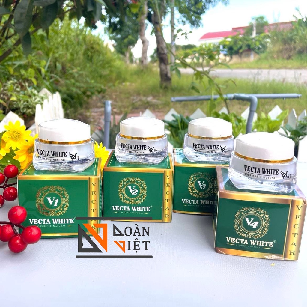 Kem FACE Vecta White V1, V2,V3, V4 - Thâm nám,Tàn nhang, Liền sẹo,phục hồi da ,Ngừa nếp nhăn, Se khit lỗ chân lông