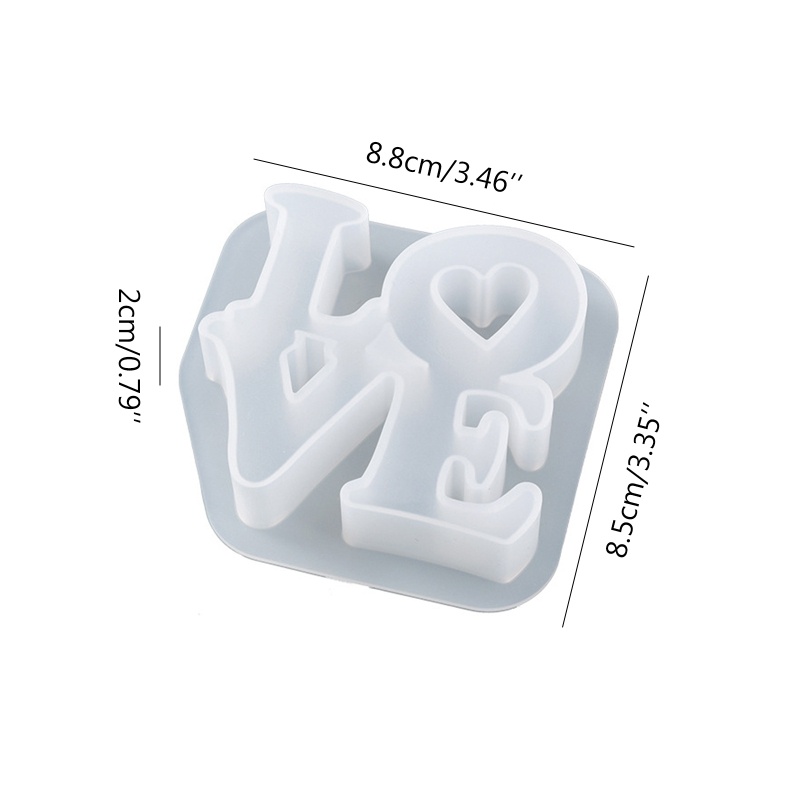 Khuôn Silicone Làm Mặt Dây Chuyền Hình Chữ Love DIY