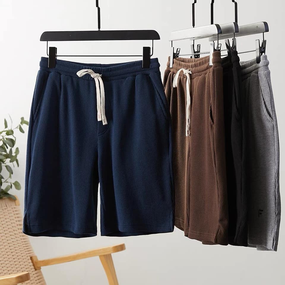 Quần short nam vải tổ ong cao cấp TURATY thoáng mát, dày dặn, co giãn vận động thoải mái, mẫu mới nhất 2022