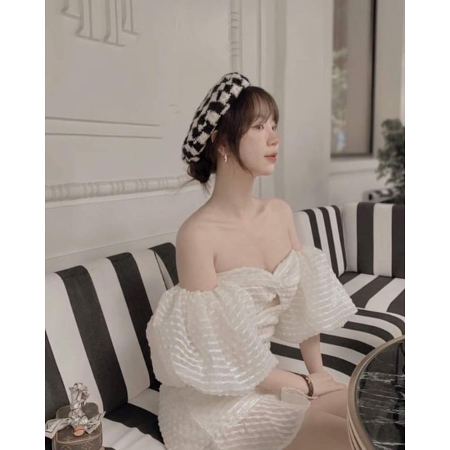 🌸🌸Áo trễ vai xoắn ngực bánh bèo tiểu thư❤❤