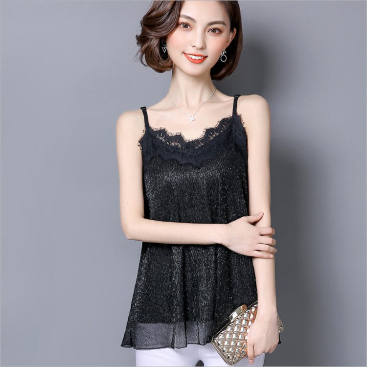 AD01850 - Áo hai dây pha ren nữ - 200k