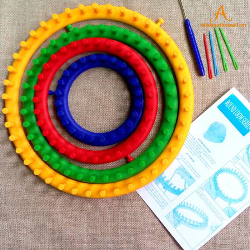 Bộ 4 khung móc nón len hình vòng tròn kích thước khác nhau