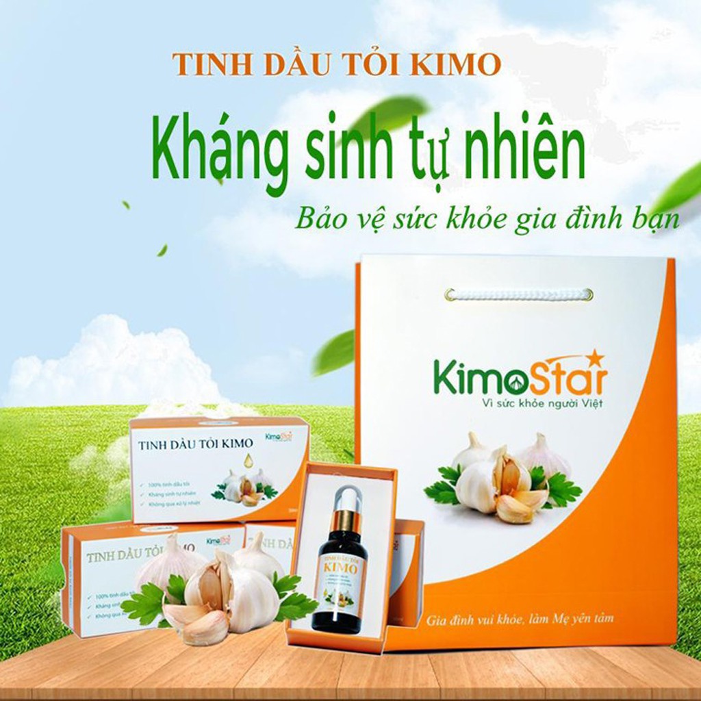 [ Tinh Dầu Kimo 30ml ] Thảo Dược Hỗ Trợ Ngừa Cảm Cúm, Tăng Sức Đề Kháng Hiệu Quả [ Tỏi Nguyên Chất ]