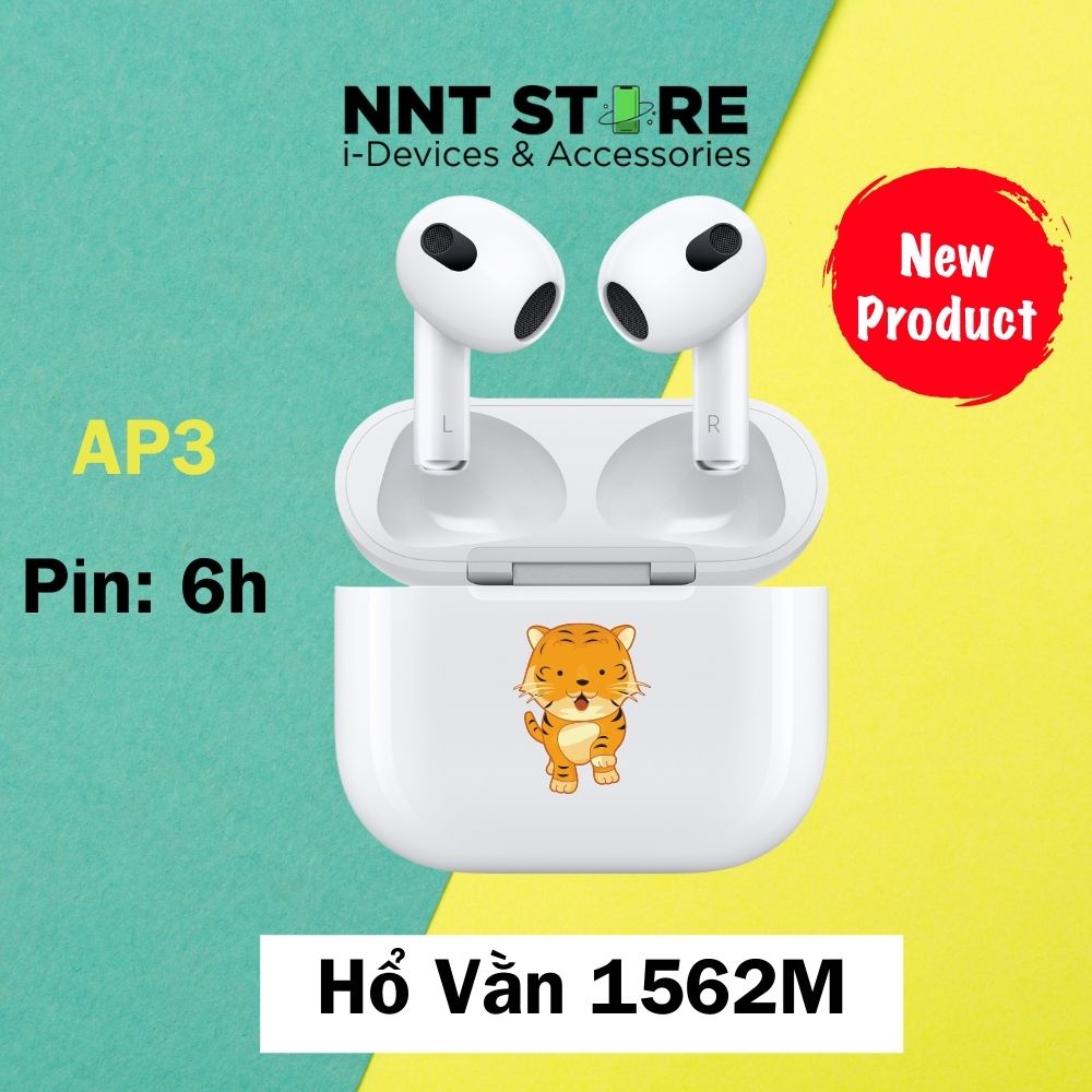 Tai Nghe Bluetooth không dây tws Ap 3 2021 Louda hổ vằn 1562M Pin 6h nghe siêu hay, mới nhất