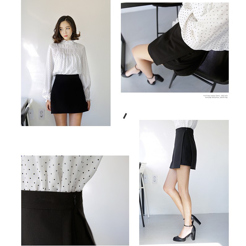 Chân Váy Ngắn Lưng Cao Thiết Kế Xẻ Quyến Rũ | BigBuy360 - bigbuy360.vn