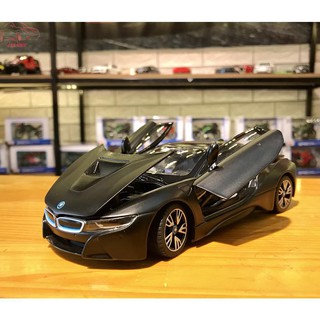 Mô hình xe ô tô siêu xe bmw i8 hãng rastar tỉ lệ 1:24 màu đen hàng quảng châu