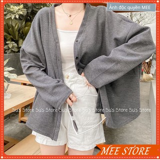 Áo Khoác Cardigan Mỏng Nữ - Form Dài Rộng cổ V Basic Unisex dáng Hàn Quốc Hottrend 2020