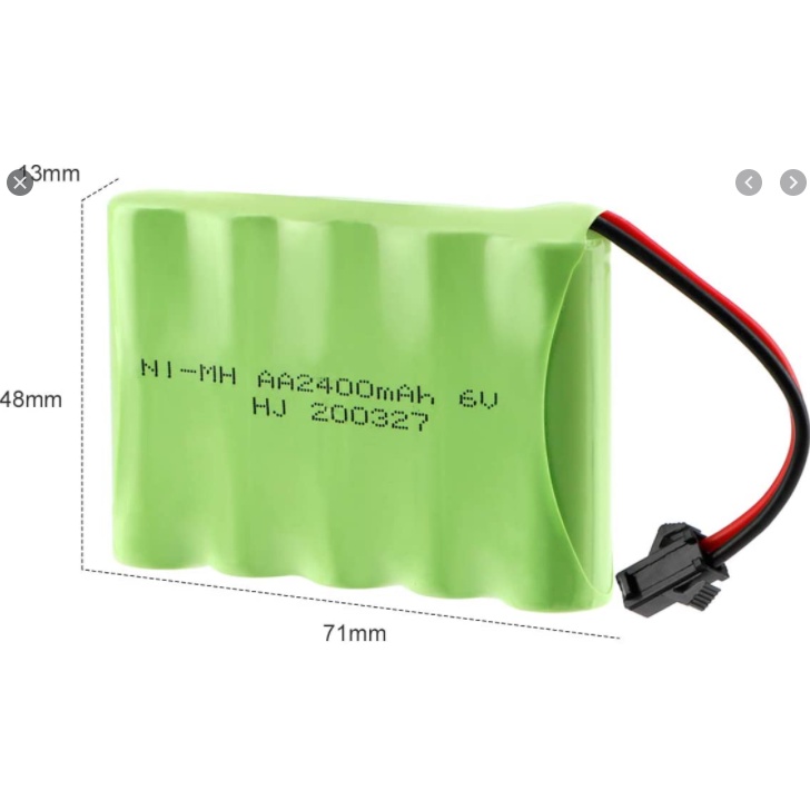 Pin kèm sạc adapter 6v 2400mah Pin đồ chơi điều khiển tốt giá sỉ