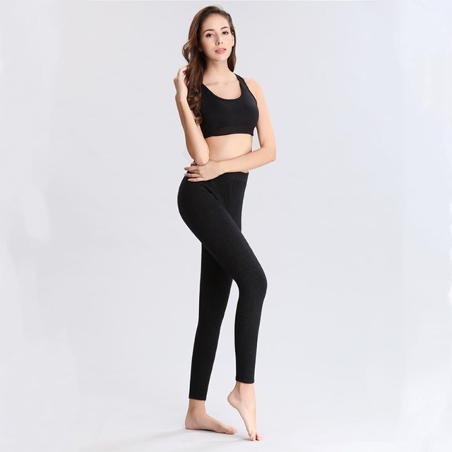 Quần legging cạp cao gen bụng, che bụng chất thun cotton co giãn