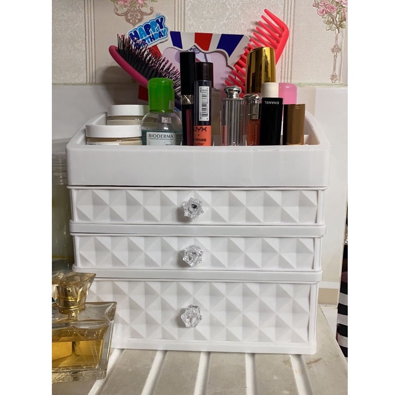 Kệ Đựng Mỹ Phẩm, Để Đồ Trang Điểm 4 Tầng Thiết Kế Ngắn Kéo Siêu Tiện Lợi