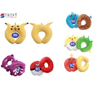 Combo 02 gối kê cổ chữ u tạo hình pokermon - thivi