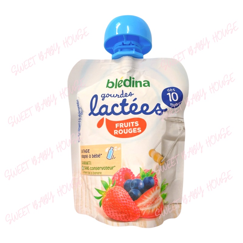 Sữa chua phô mai Bledina Gourdes Lactees dạng túi 85g cho bé từ 10 tháng. Date 12/2023 - Sweet Baby House
