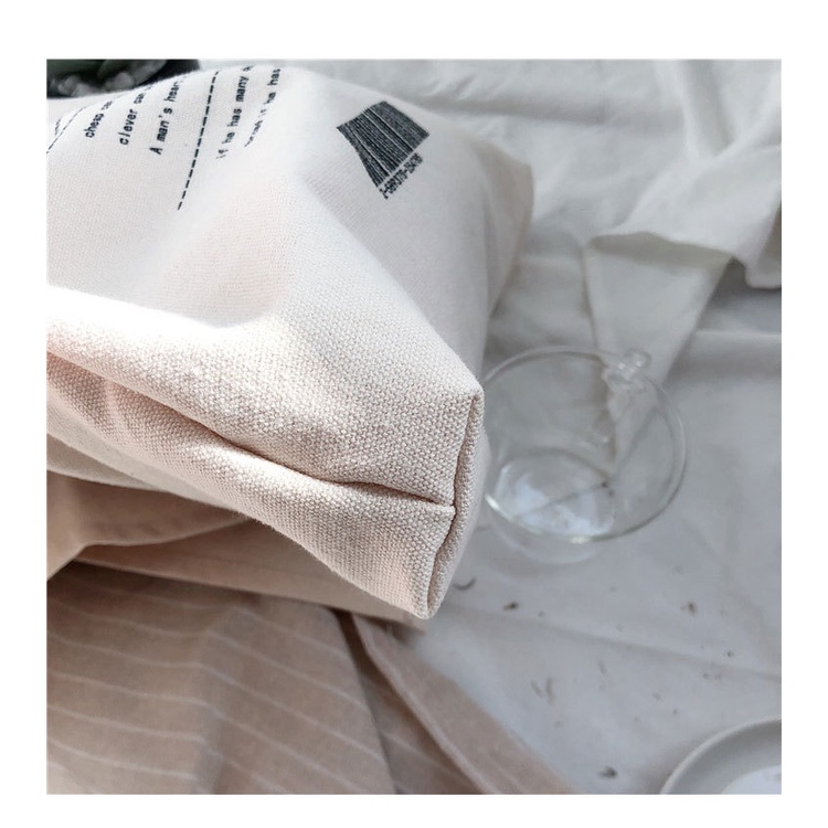 Túi Tote phong cách Hàn Quốc đơn giản chất liệu canvas in chữ goodlife