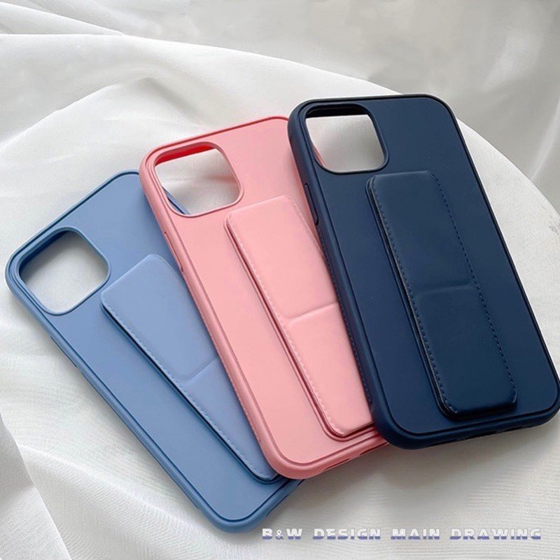 Ốp Điện Thoại Silicon Mềm Chống Trượt Hình Bầu Trời Xanh Dương / Hồng Gắn Giá Đỡ iPhone 14 13 12 Pro Max X XS Max XR 7 8 Plus