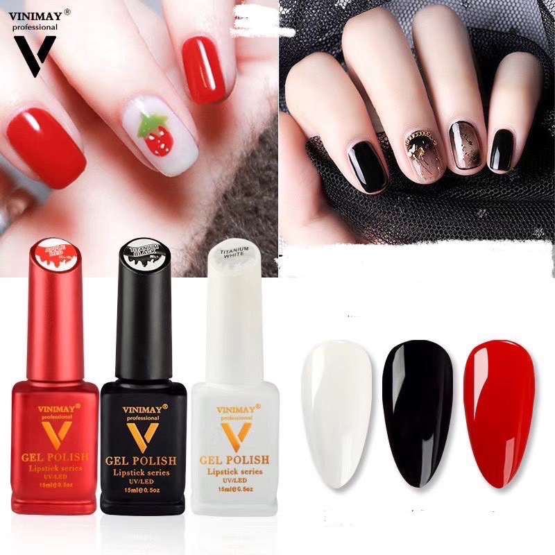 Sơn gel trắng,đen,đỏ,bóng hồng, bóng gạo Vinimay