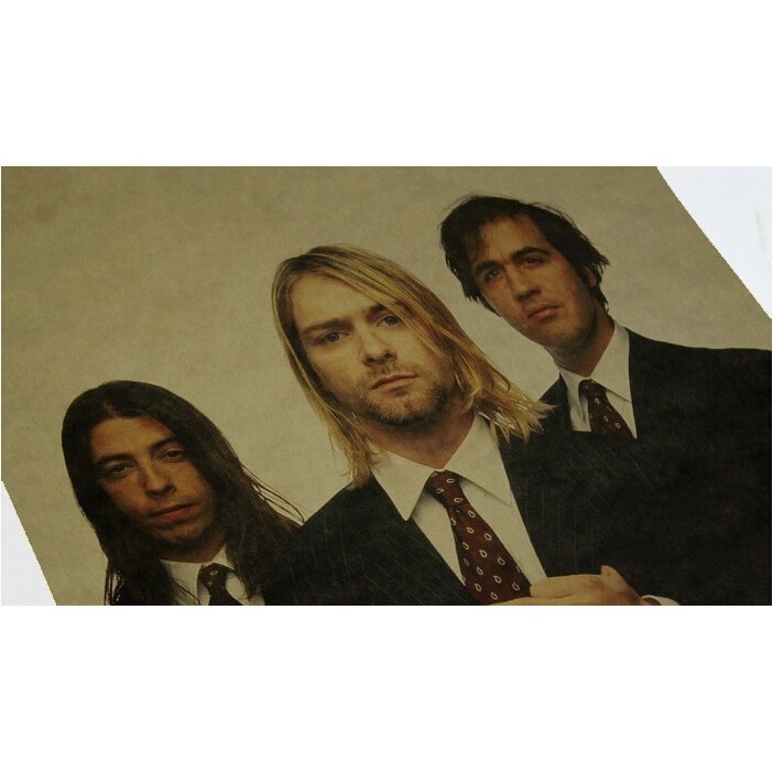 Poster hình nhóm nhạc rock Cobain Nirvana