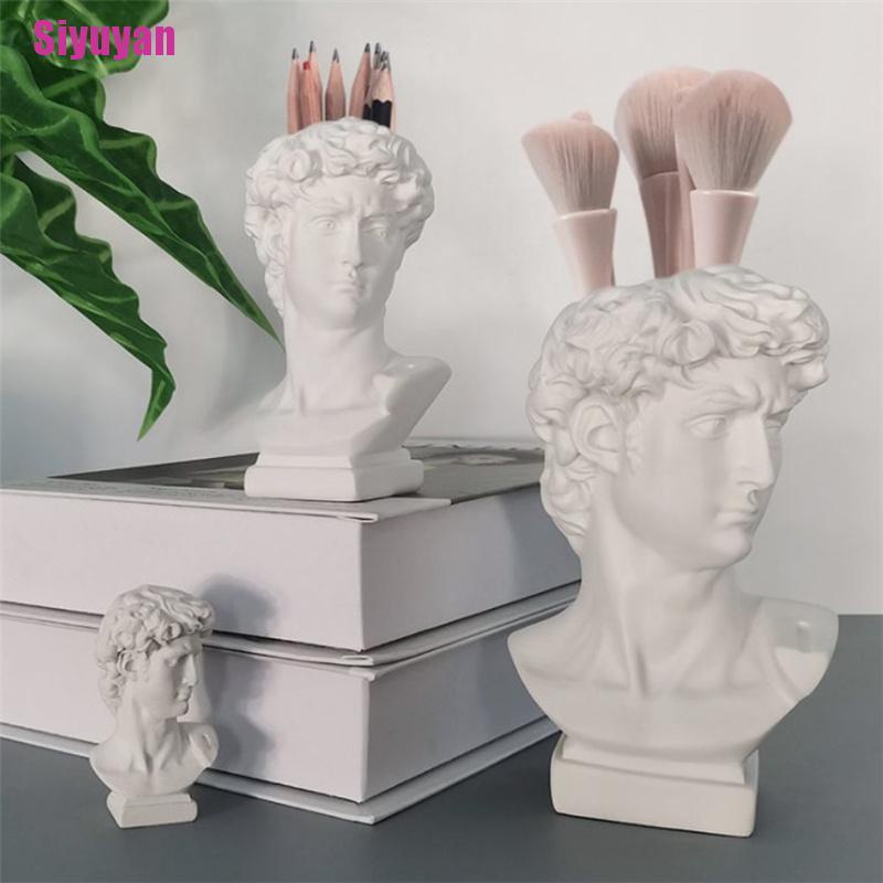 Bình Hoa Hình Đầu Người Nghệ Thuật David Nghệ Thuật Bằng Nhựa Resin Phong Cách Bắc Âu