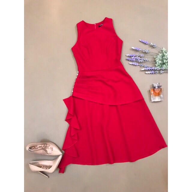 Đầm dự tiệc dáng xòe đắp tầng đính hạt sang trọng | BigBuy360 - bigbuy360.vn