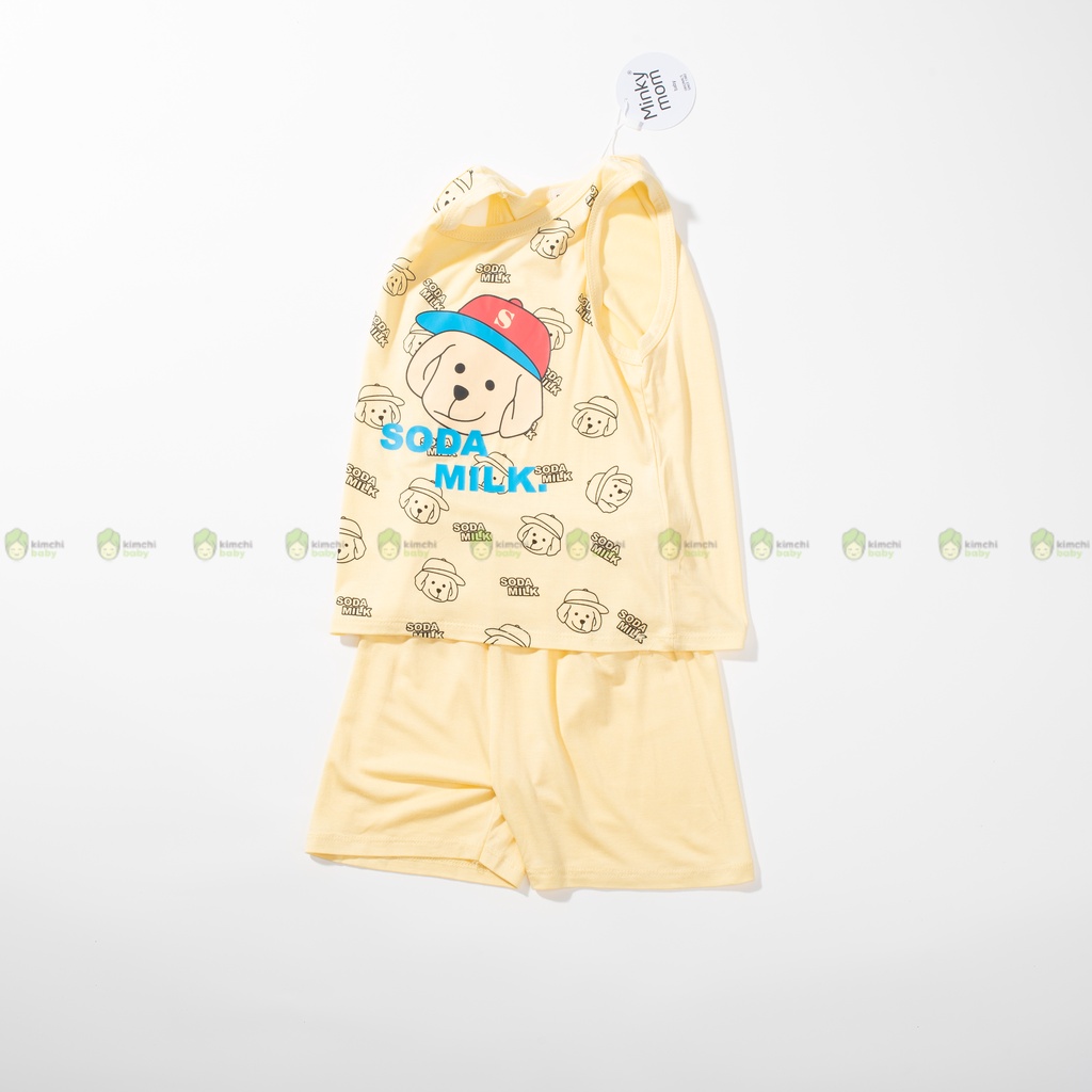 [SZ ĐẠI] Bộ Ba Lỗ Bé Trai, Bé Gái MinkyMom Vải Thun Lạnh Hoạ Tiết Mickey, Áo 3 Lỗ Cho Bé Mặc Hè Thoáng Mát MKM3LO2208