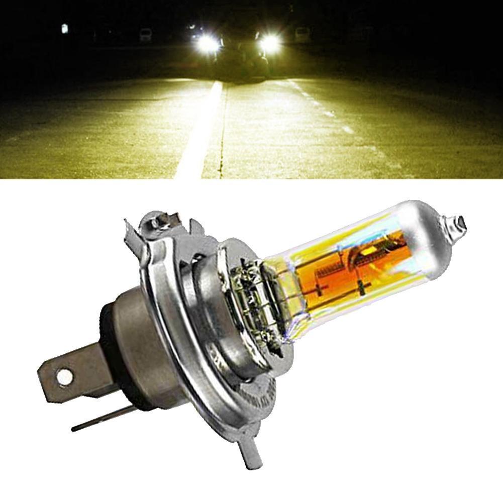 Đèn pha LED H4 DC 12V 55w 60w X1V5 màu vàng