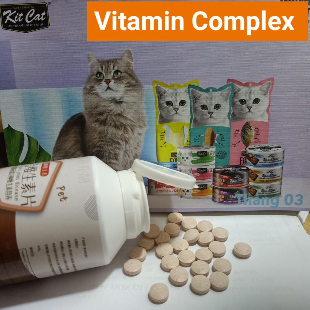 [Mã PET50K giảm Giảm 10% - Tối đa 50K đơn từ 250K] ( Combo 15 Viên ) Vitamin Tổng Hợp Cho Mèo