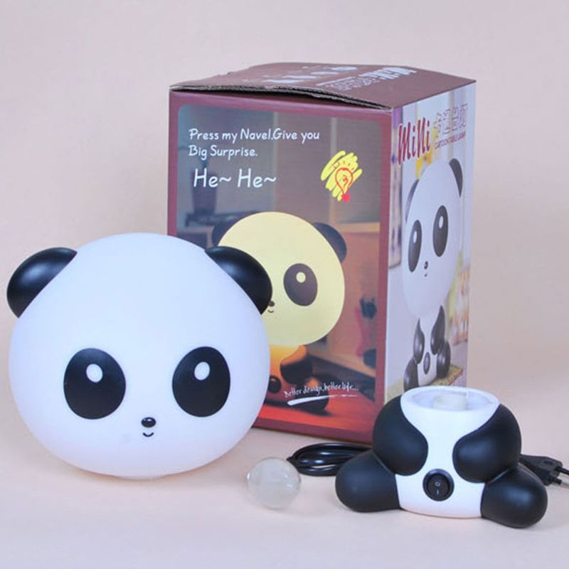 Đèn ngủ sạc USB hình gấu trúc/thỏ hoạt hình cho bé