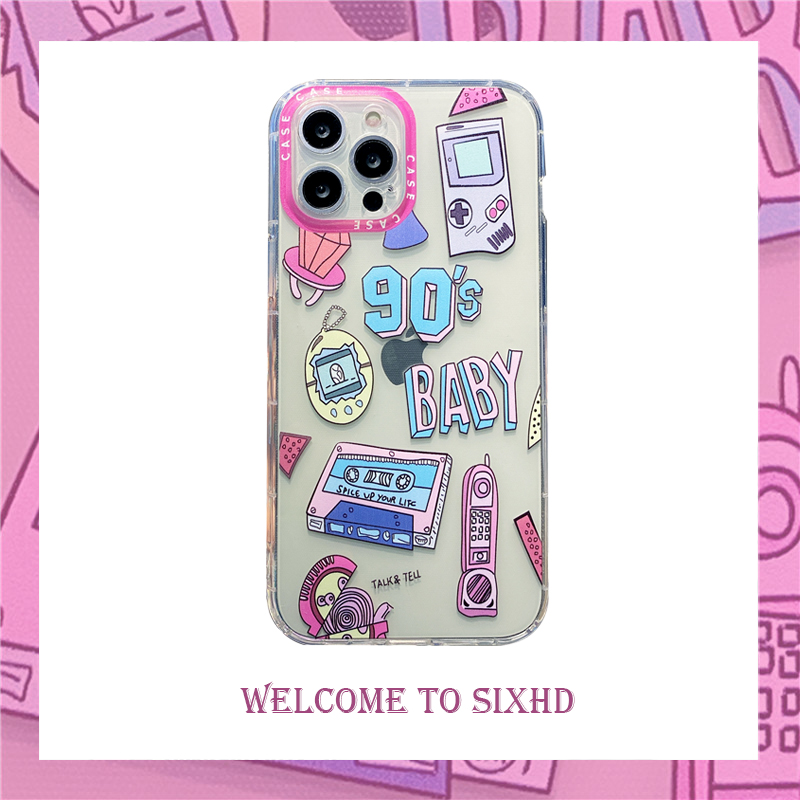 Ready Stock iphone 12 11 Pro Max SE 2020 12 Mini X Xr Xs Max 8 7 6s 6 Plus Phone Case Pink Game Transparent Shell Silicon Soft TPU Fashion Casing Protection Anti-fall Back Cover