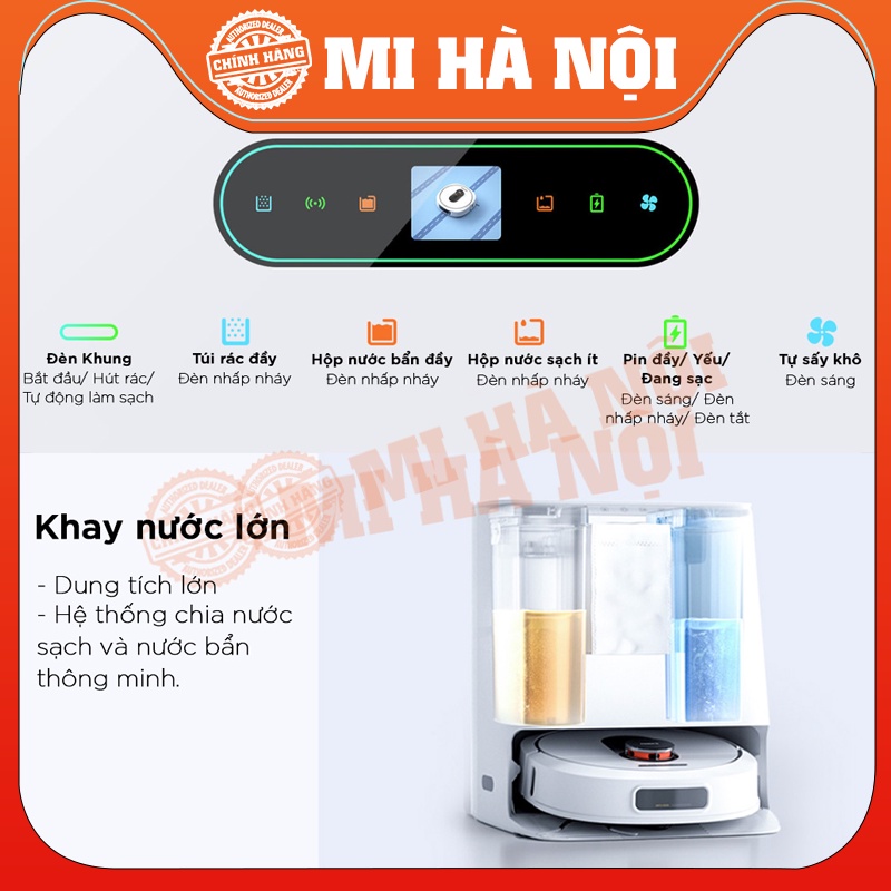 [Mã ELHA10 giảm 6% đơn 5TR] Robot hút bụi Xiaomi Roidmi Eve Plus với hộp đựng bụi tự động đổ rác kết hợp sạc thông minh