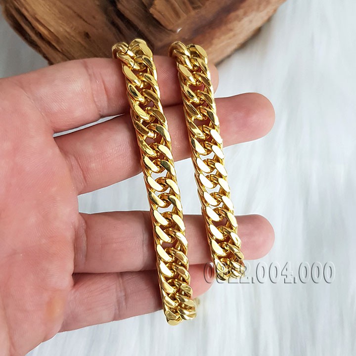 Lắc tay nam xích kép bảng 1cm LZ1728.