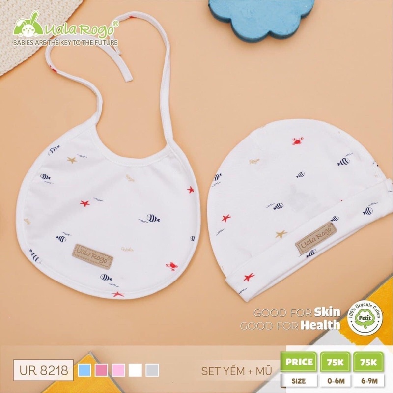 Set mũ, yếm Petit Uala