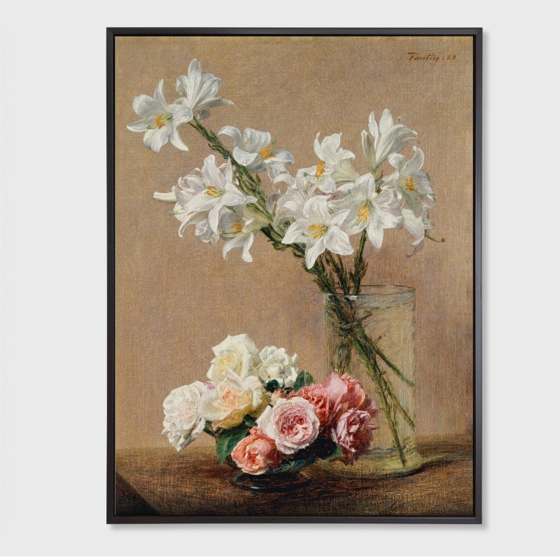 [Tranh Cao Cấp] Tranh Canvas Roses & Lilles 50x70