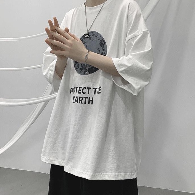 Áo Thun Tay Lỡ Quả Cầu Oversize Nam Form Rộng HM1986 Áo Form Rộng Unisex Cổ Tròn StreetWear Giá Rẻ Hàn Quốc 3197