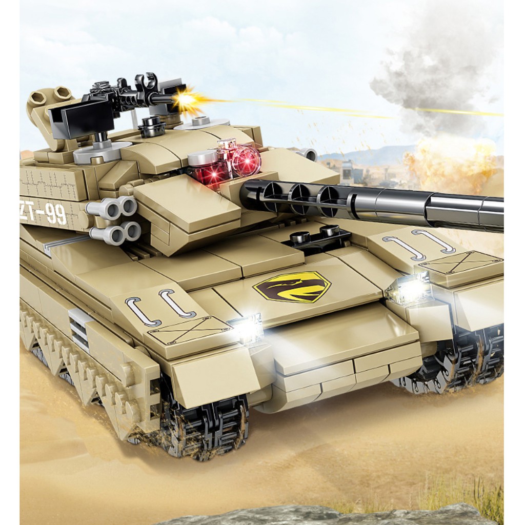 Đồ chơi lắp ráp mô hình xe tăng chiến đấu RAMBO TOYS - Lắp ghép rô bốt - Xe chỉ huy - Pháo binh