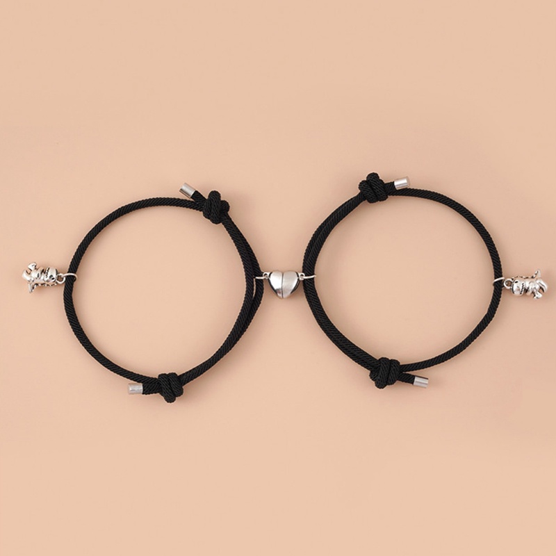 Ygt Vòng Đeo Tay Hình Khủng Long Màu Trắng Đen Từ Tính Không Giới Hạn Có Thể Điều Chỉnh Cho Cặp Đôi